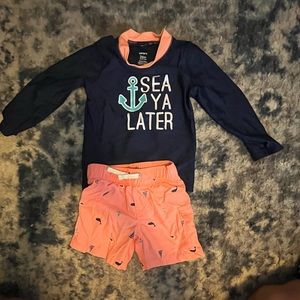Baby swim suit and rash guard